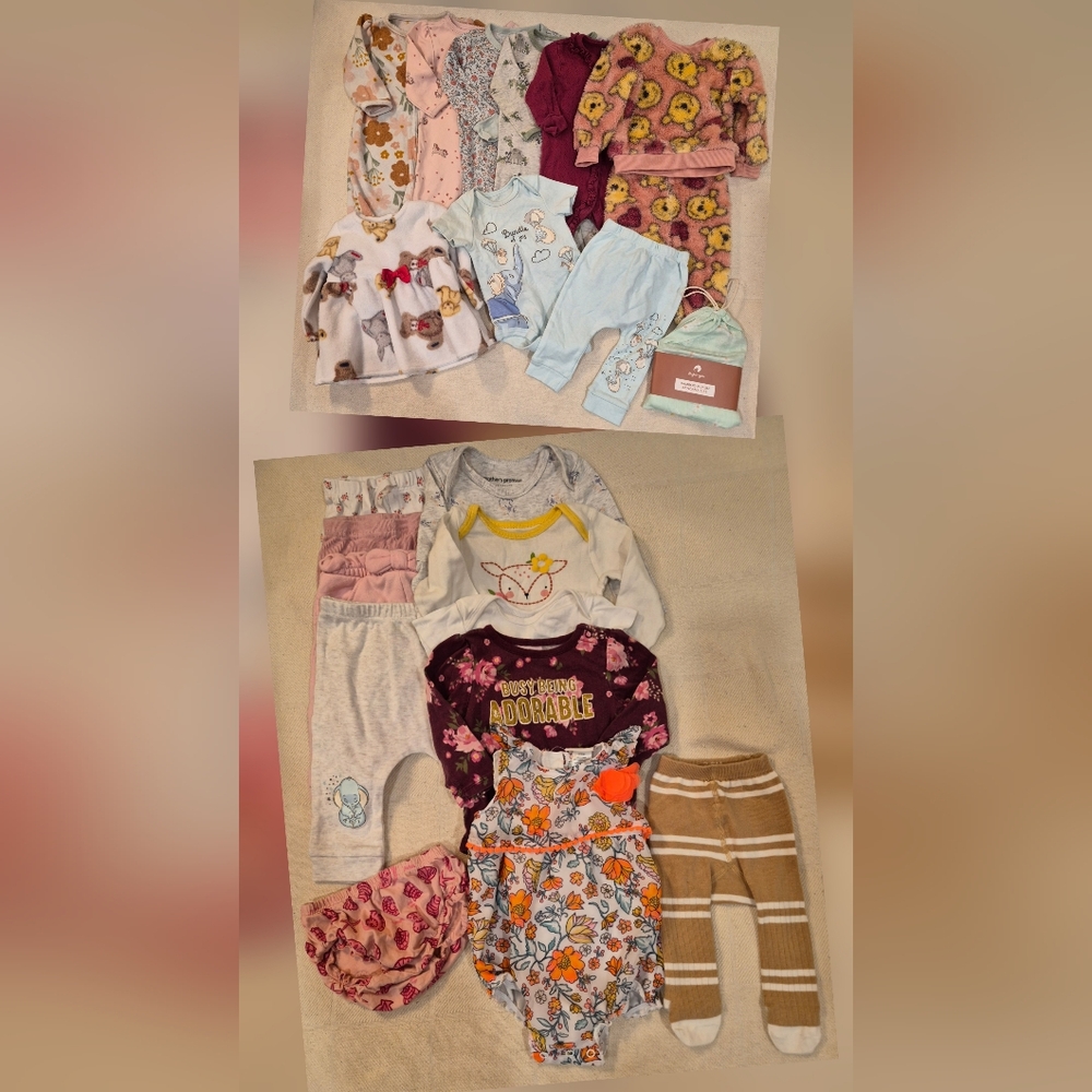Bundle Of Baby Girls Clothing Size 3-6 Months